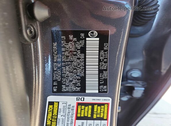 58ADZ1B13RU161889 2024 LEXUS ES Серый Вид подкапотного пространства
