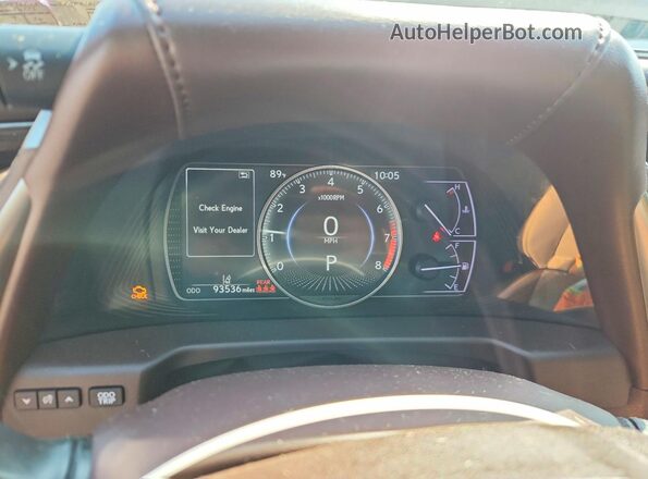 58ADZ1B15LU078844 2020 LEXUS ES Black Widok zestawu wskaźników
