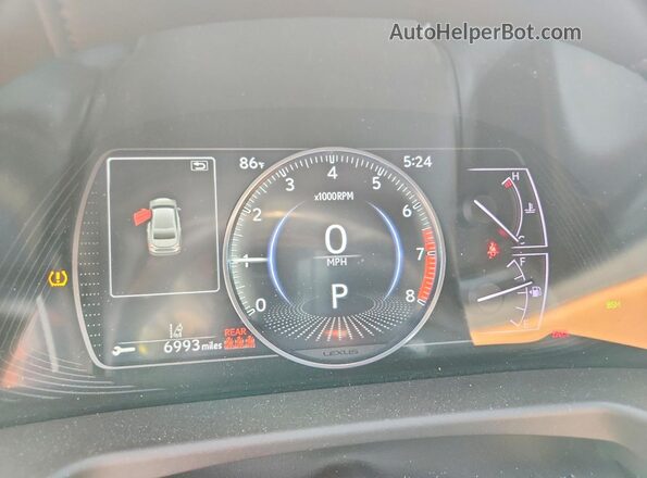 58ADZ1B16LU073216 2020 LEXUS ES White Widok zestawu wskaźników