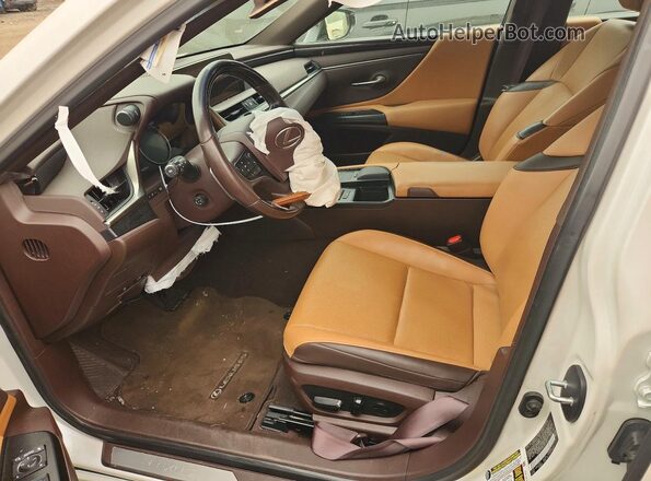 58ADZ1B16LU073216 2020 LEXUS ES White Widok wnętrza z przodu