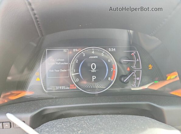 58ADZ1B18LU071340 2020 LEXUS ES White Вид щитка приладів
