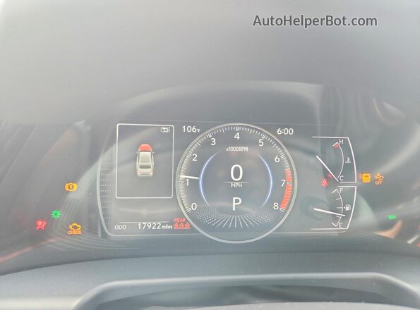 58ADZ1B18SU190049 2025 LEXUS ES Black Вид щитка приладів