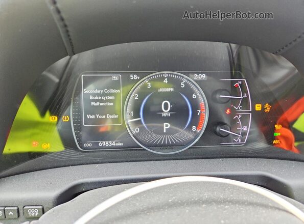 58ADZ1B19LU069385 2020 LEXUS ES Black Սարքավորումների վահանակի տեսք