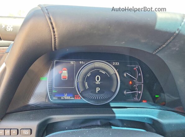 58AE21B12LU005164 2020 LEXUS ES Charcoal Вид щитка приладів