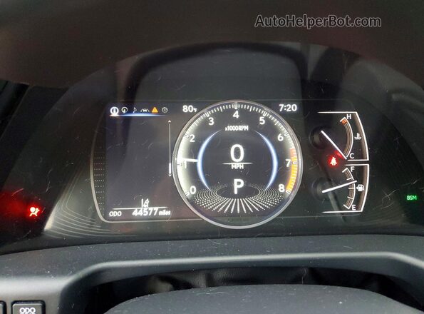 58AFZ1B12NU134444 2022 LEXUS ES Gray Вид щитка приладів