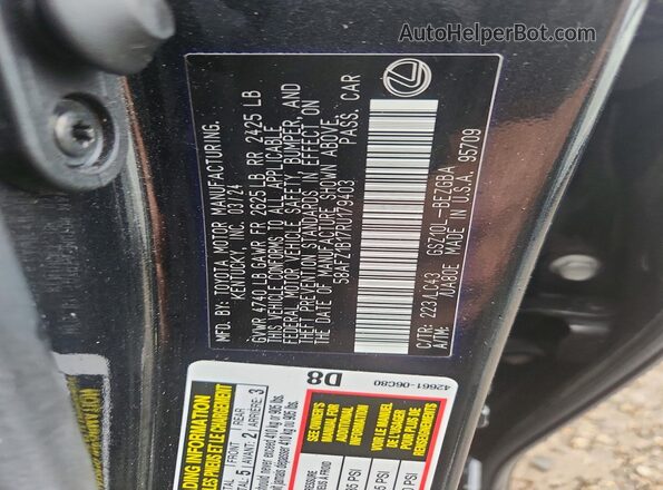 58AFZ1B17RU179403 2024 LEXUS ES Black Widok komory silnika