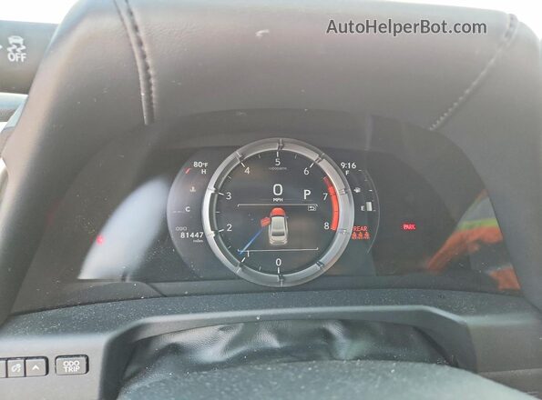 58AGZ1B17LU061458 2020 LEXUS ES White Вид щитка приладів