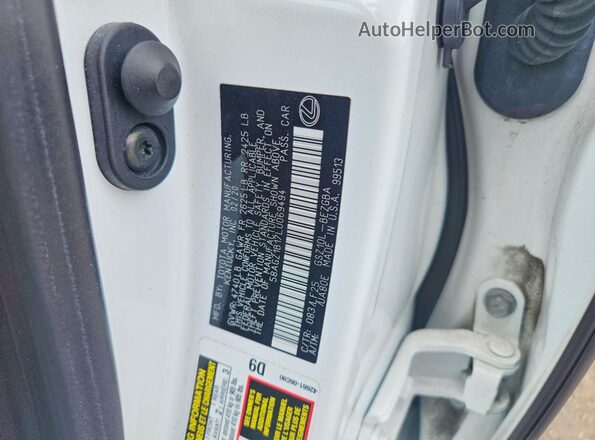 58AGZ1B17LU069494 2020 LEXUS ES Белый Вид подкапотного пространства