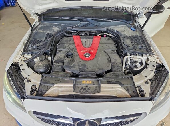 WDDWJ6EB4JF625851 2018 MERCEDES-BENZ C-CLASS White ძრავის განყოფილების ხედი