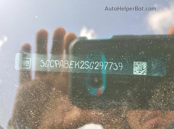 3GCPABEK2SG297739 2025 CHEVROLET SILVERADO Blue Widok naklejki z numerem VIN