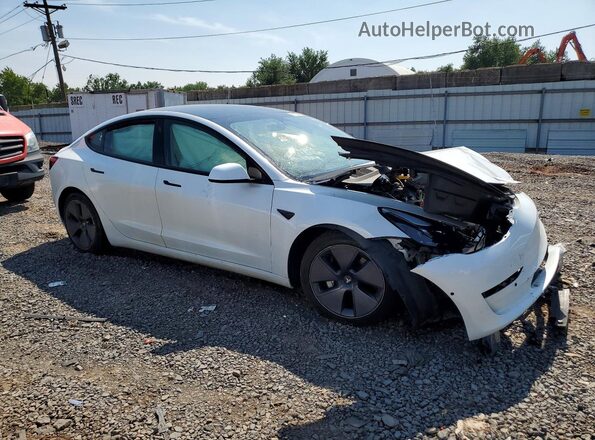 5YJ3E1EA8NF357084 2022 TESLA MODEL 3 White წინა ხედი