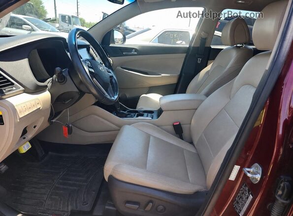 KM8J3CA22GU079540 2016 HYUNDAI TUCSON Красный Вид сзади