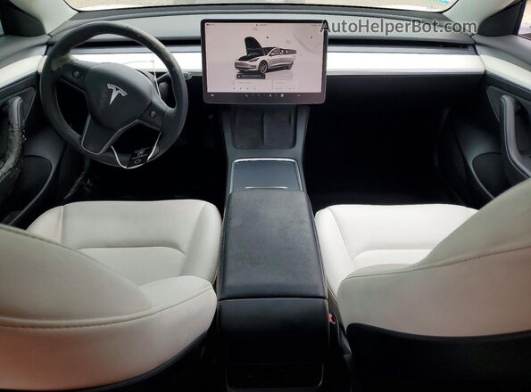5YJ3E1EB3NF166164 2022 TESLA MODEL 3 Белый Вид щитка приборов