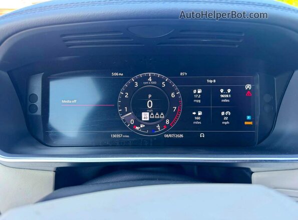 SALGS5RE3KA541540 2019 LAND ROVER RANGE Blue Սարքավորումների վահանակի տեսք