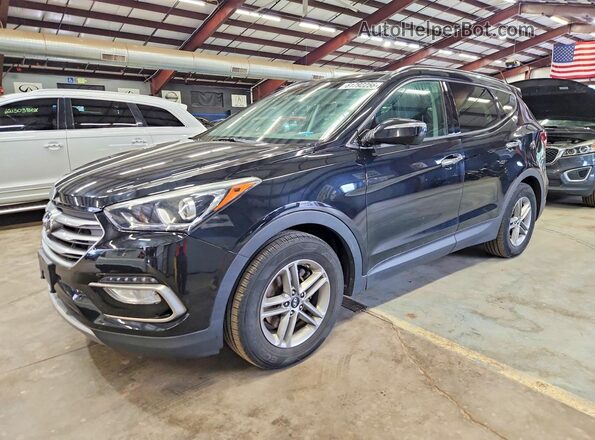 5NMZUDLB5JH066724 2018 HYUNDAI SANTA Black Trasero izquierdo