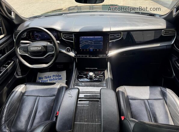 1C4SJVDTXNS108757 2022 JEEP WAGONEER Black Widok tylnych siedzeń