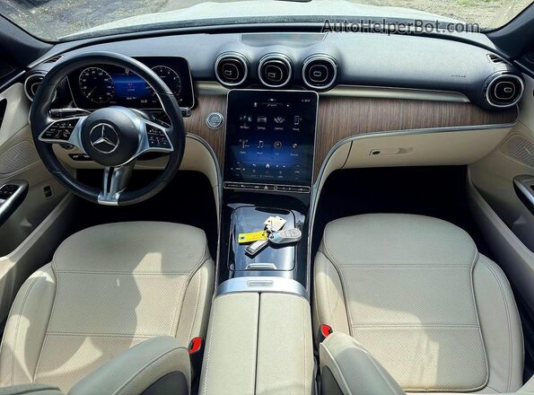 W1KAF4HB3PR133203 2023 MERCEDES-BENZ C White უკანა სავარძლების ხედი