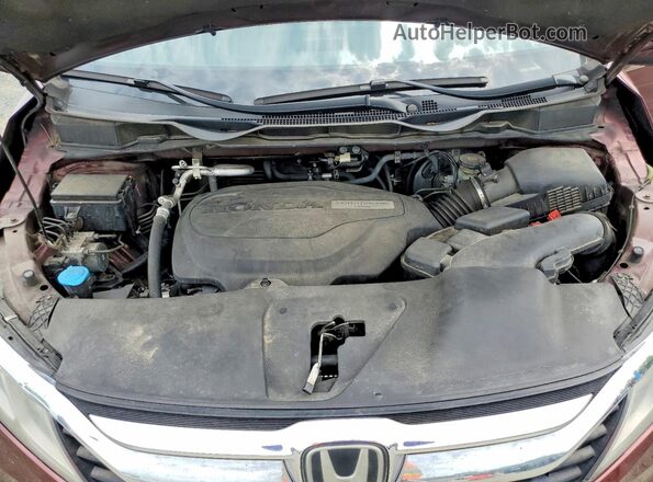 5FNRL6H70KB048637 2019 HONDA ODYSSEY Burgundy Widok naklejki z numerem VIN