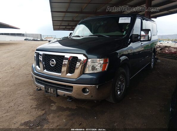 5BZAF0AA9GN855111 2016 NISSAN NV PASSENGER NV3500 HD Blue Передня ліва чверть