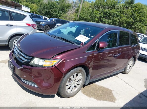 5FNRL5H41GB147541 2016 HONDA ODYSSEY Maroon Widok wnętrza z tyłu