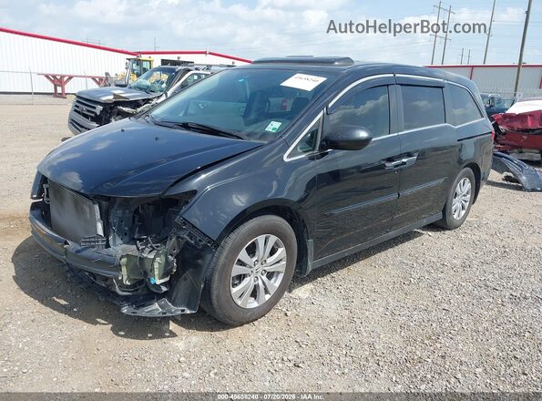 5FNRL5H66HB019640 2017 HONDA ODYSSEY Black Առջևի ձախ երեք քառորդ տեսարան