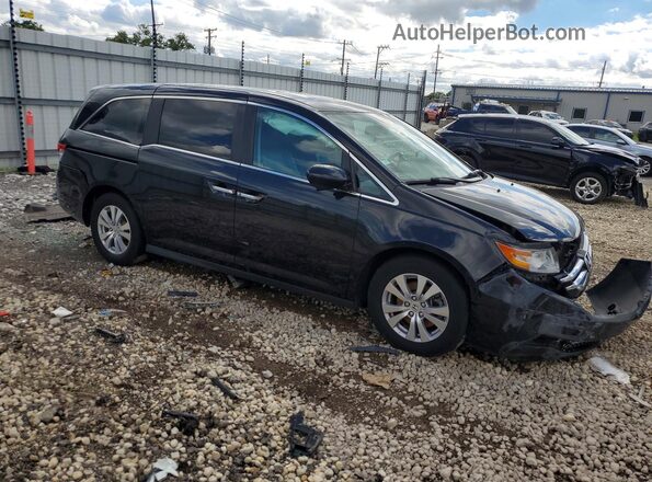 5FNRL5H67HB012051 2017 HONDA ODYSSEY Черный Передняя правая четверть