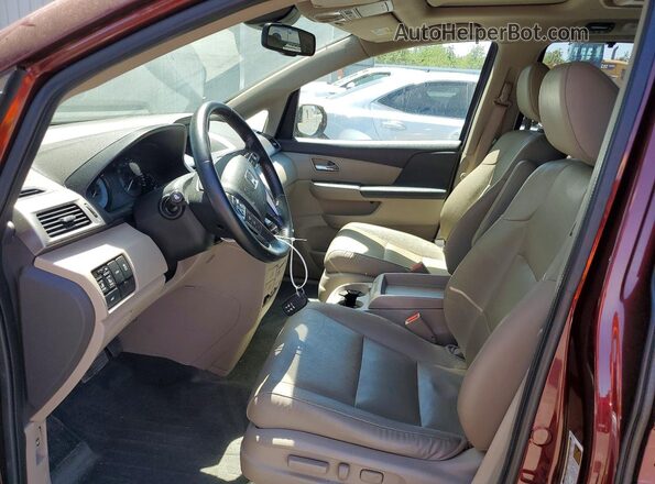 5FNRL5H68GB112237 2016 HONDA ODYSSEY Maroon Front interior view