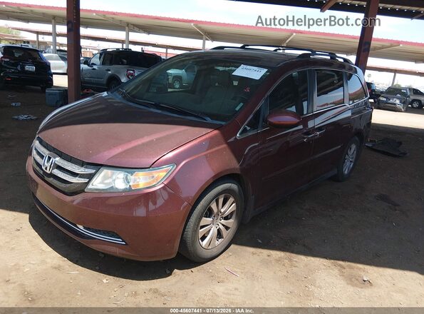 5FNRL5H69GB140791 2016 HONDA ODYSSEY Red წინა მარცხენა ხედი სამი მეოთხედიდან