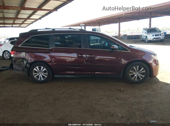 5FNRL5H69GB140791 2016 HONDA ODYSSEY Red უკანა სალონის ხედი