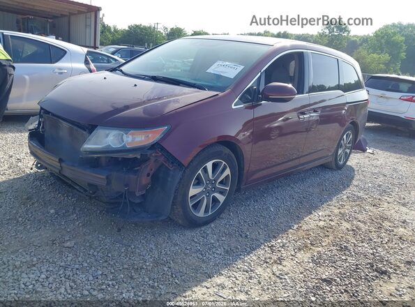 5FNRL5H90GB055526 2016 HONDA ODYSSEY Burgundy Vista tres cuartos delantera izquierda