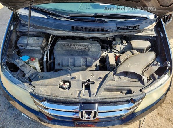5FNRL5H92HB005955 2017 HONDA ODYSSEY Black Vista del compartimento del motor