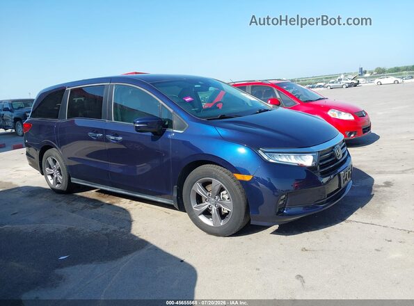 5FNRL6H50MB041611 2021 HONDA ODYSSEY Blue Սալոնի հետևի տեսք