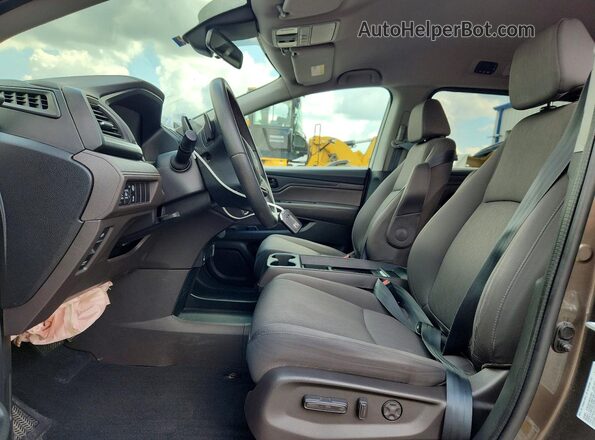 5FNRL6H50MB044914 2021 HONDA ODYSSEY Brown Front interior view