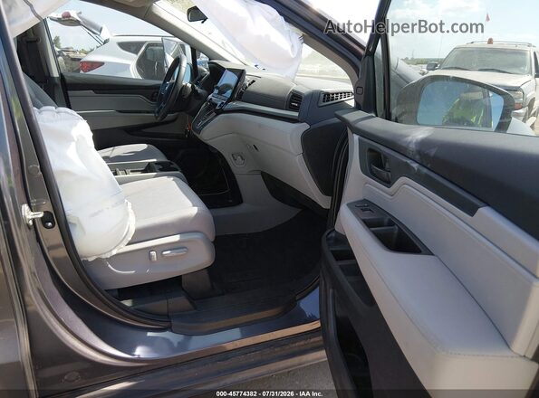 5FNRL6H52KB101451 2019 HONDA ODYSSEY Gray Widok wnętrza z przodu