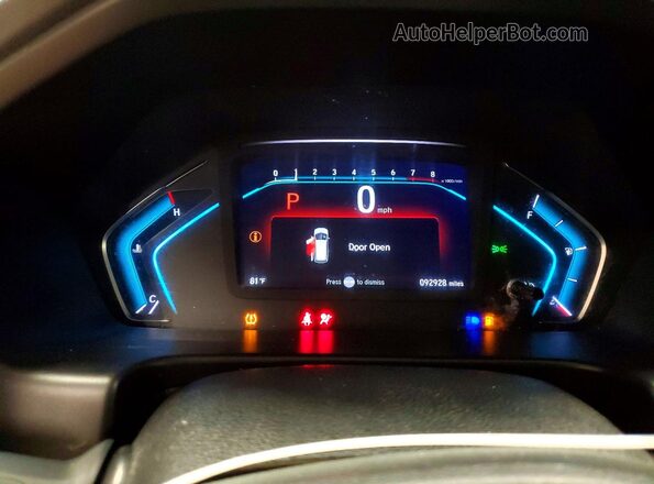 5FNRL6H52KB136894 2019 HONDA ODYSSEY Gray Widok zestawu wskaźników