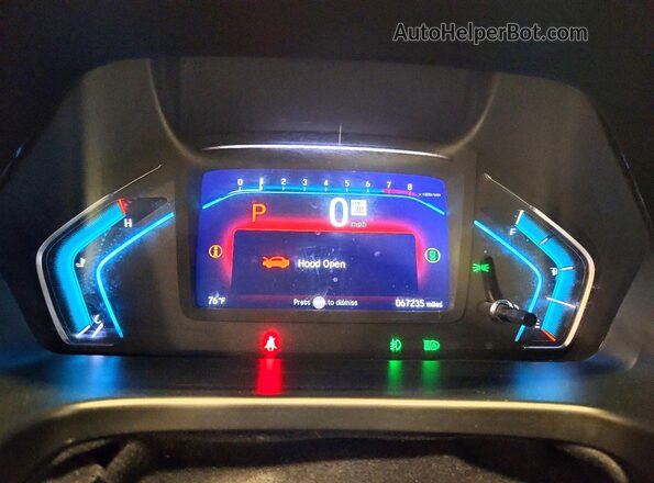5FNRL6H52MB021330 2021 HONDA ODYSSEY Maroon Instrument cluster view