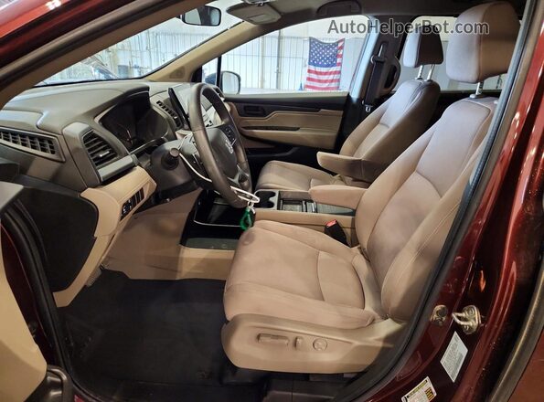 5FNRL6H52MB021330 2021 HONDA ODYSSEY Maroon Front interior view