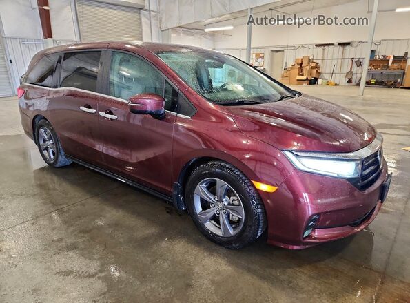 5FNRL6H52MB021330 2021 HONDA ODYSSEY Maroon Front right