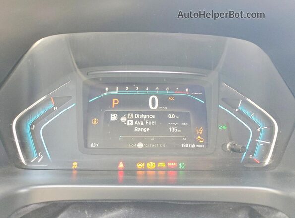 5FNRL6H53KB115424 2019 HONDA ODYSSEY White Вид щитка приладів