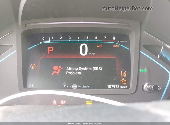 5FNRL6H53KB116296 2019 HONDA ODYSSEY White Հետևի նստատեղերի տեսք