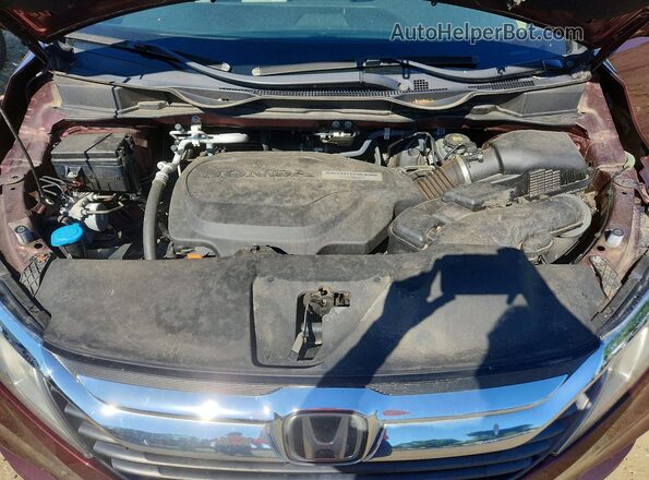 5FNRL6H54KB060045 2019 HONDA ODYSSEY Burgundy Engine compartment view