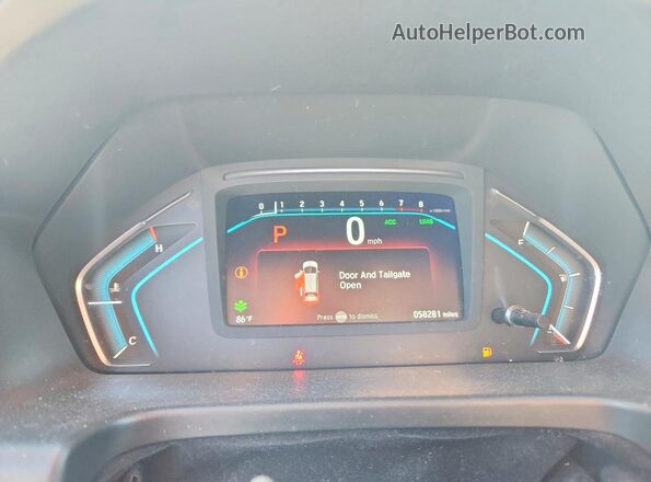 5FNRL6H54KB060045 2019 HONDA ODYSSEY Burgundy Instrument cluster view