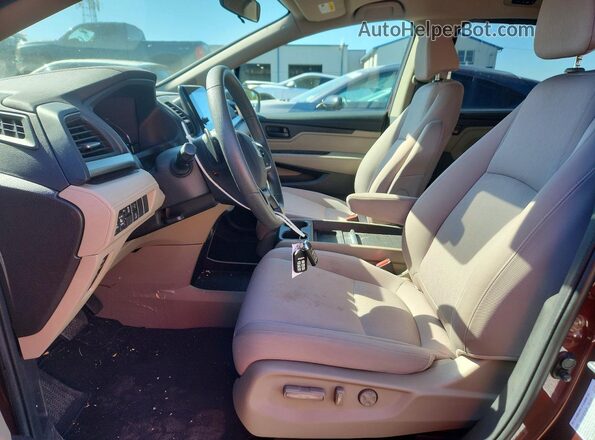 5FNRL6H54KB060045 2019 HONDA ODYSSEY Burgundy Front interior view