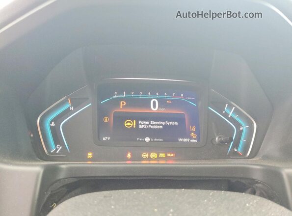 5FNRL6H54LB034711 2020 HONDA ODYSSEY Blue Вид щитка приладів