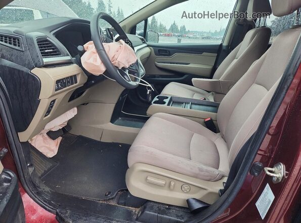 5FNRL6H56KB087425 2019 HONDA ODYSSEY Burgundy წინა სალონის ხედი
