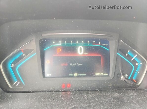 5FNRL6H56KB087425 2019 HONDA ODYSSEY Burgundy ხელსაწყოთა პანელის ხედი