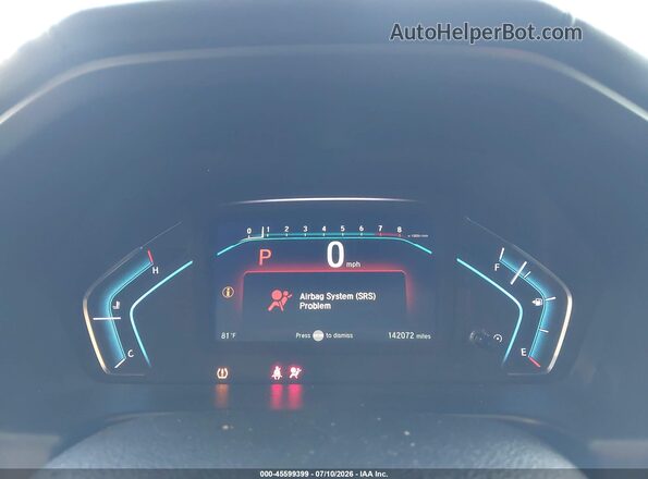 5FNRL6H57KB037715 2019 HONDA ODYSSEY Gray Widok tylnych siedzeń