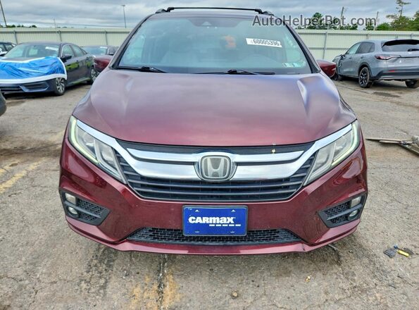 5FNRL6H57LB022682 2020 HONDA ODYSSEY Burgundy წინა ხედი
