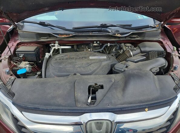 5FNRL6H57LB022682 2020 HONDA ODYSSEY Burgundy ძრავის განყოფილების ხედი