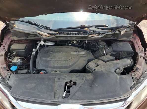 5FNRL6H58JB097274 2018 HONDA ODYSSEY Burgundy Вид підкапотного простору